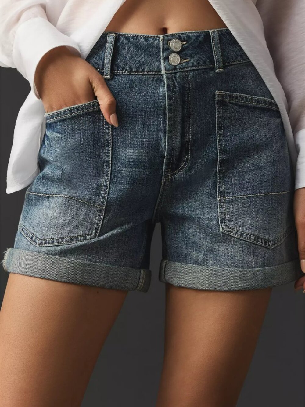 Pilcro 'The Wanderer' Denim Shorts Size 24 PETITE